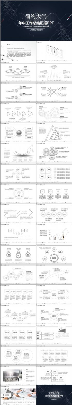 简约创意几何线条商务工作总结汇报述职企业介绍2017工作计划通用ppt模板