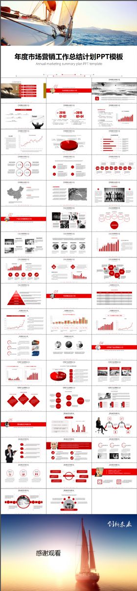 市场营销工作总结计划报告2018年度简约大气PPT模板