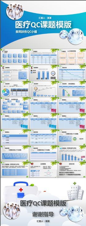 医学医疗QC课题品管圈模版