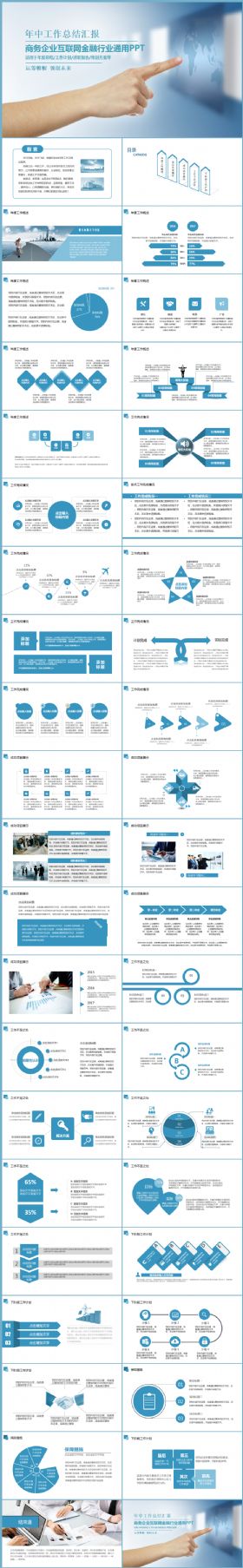 精品大气商务企业互联网金融年中工作总结汇报2017工作计划通用ppt