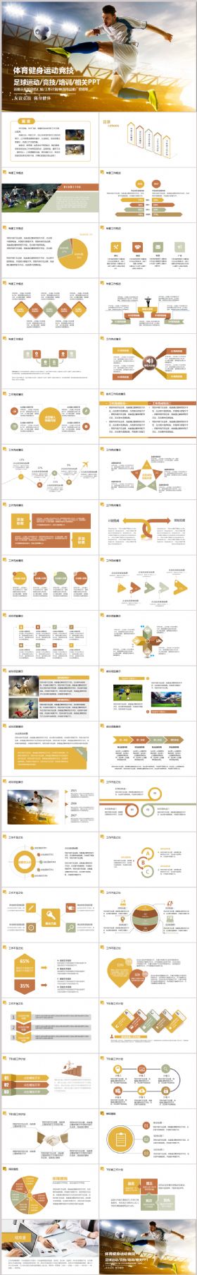 足球比赛球赛体育运动足球用品宣传营销足球培训PPT
