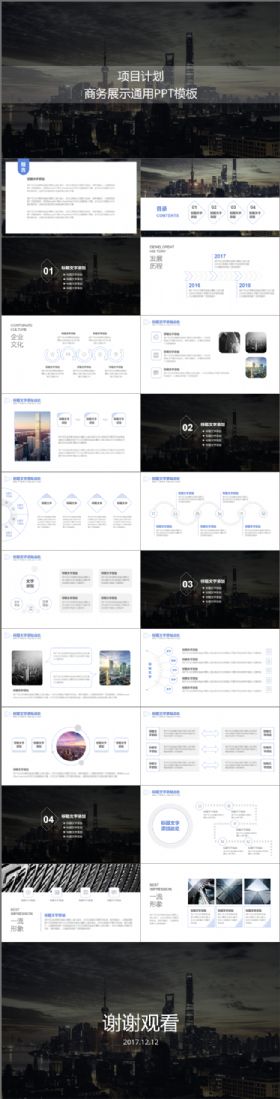 项目计划商务展示通用PPT模板