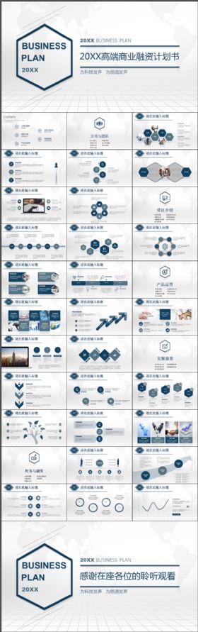 高端大气商业融资计划书PPT模板
