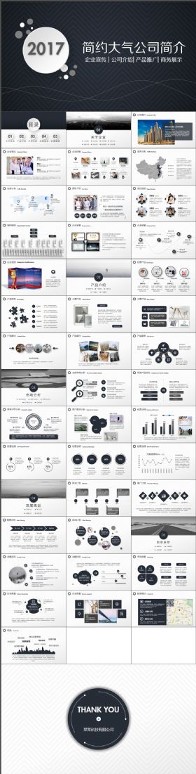 企业宣传企业简介产品推广简约大气时尚PPT模板