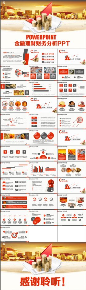 大气金融理财财务分析高端精致PPT