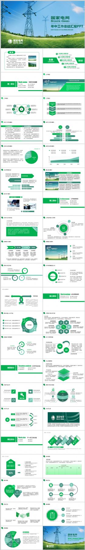 国家电网电力公司智能化管理工作总结汇报2017工作计划PPT模板