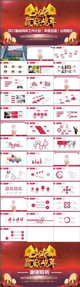 震撼大气2017赢战鸡年工作计划年度总结公司简介