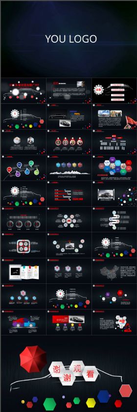 高雅精致黑色大气营销策划分析工作计划年终总结黑科技汽车行业PPT