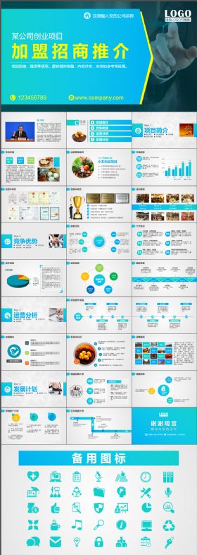 框架完整项目招商创业计划招商大气简洁PPT