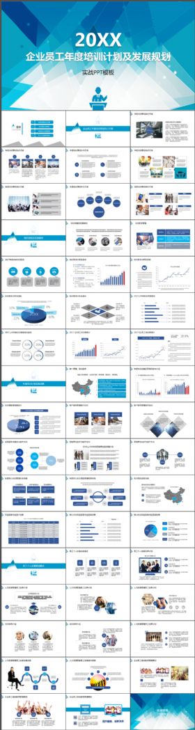 企业员工年度培训计划及发展规划动态PPT模板