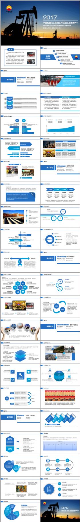 中国石油化工集团石油天然气集团工作总结ppt模板