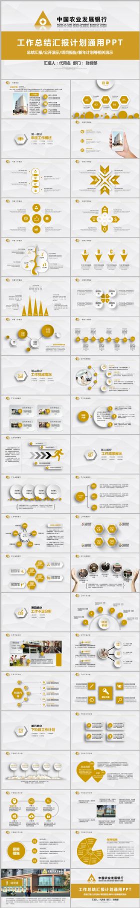 中国农业发展银行工作总结汇报专用PPT