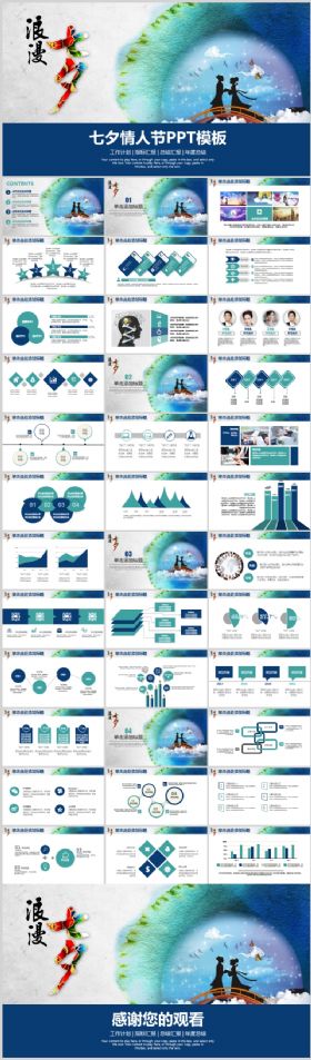 七夕节 七夕情人节PPT模板