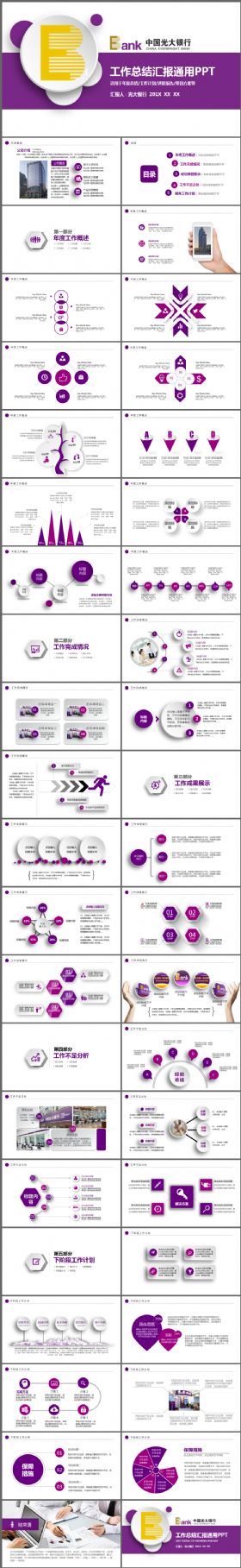 中国光大银行金融理财年终总结工作汇报通用PPT模板
