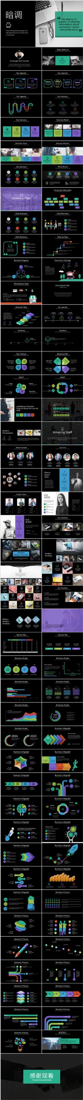 2018暗调现代风格公司简介策划工作计划总结商务通用PPT模板