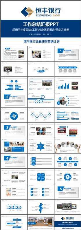 恒丰银行金融理财证券市场营销工作总结汇报通用PPT模版