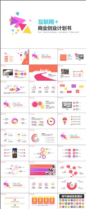 商业创业计划书PPT商务通用PPT模版