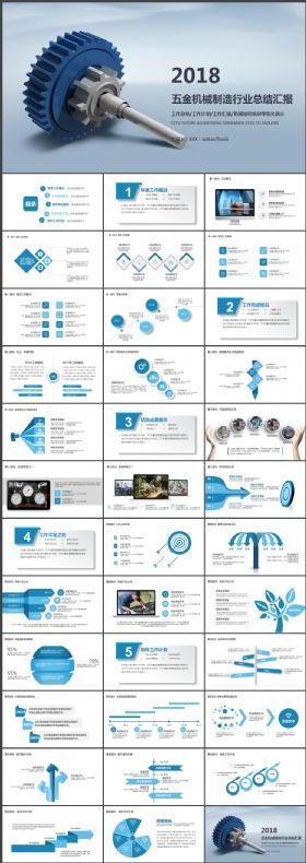 工业机械自动化工程齿轮仪表PPT模板